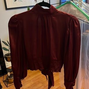 Zara backless satin blouse size XS